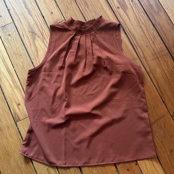 Rust orange blouse - Picture 6 of 7